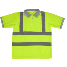 Polo masculin Hi Vis Sécurité à manches courtes T-shirt de travail de travail de sécurité